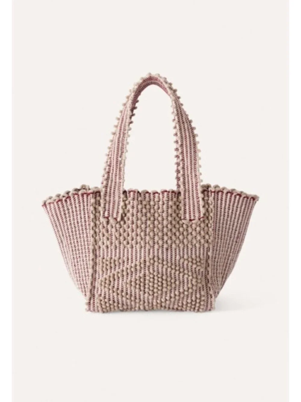 Antonello Tedde Knotted Cotton & Linen Bag in Burgundy